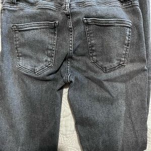 Zara stone wash black denim jeans